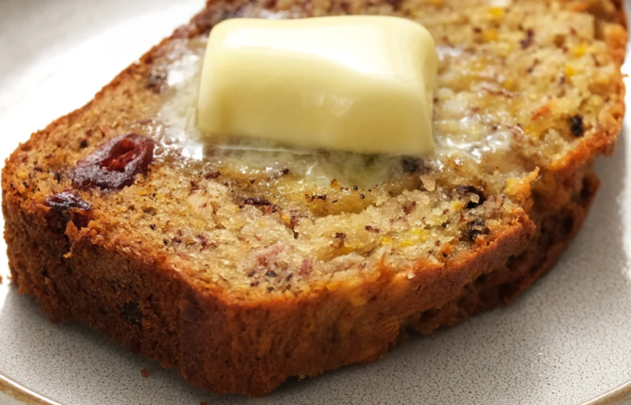 butter melting on bread