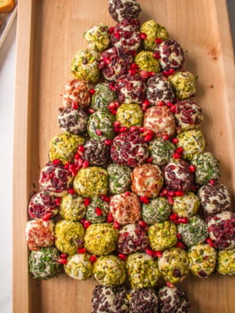 a Christmas Tree with Cheese Balls