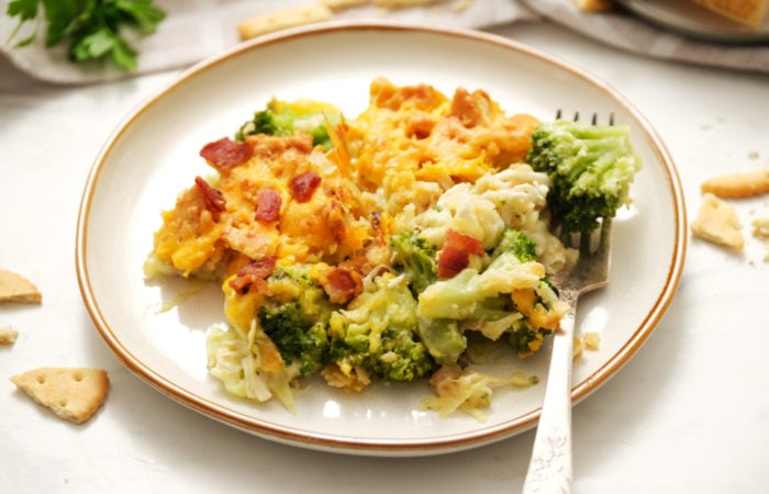 serving of broccoli chicken bake