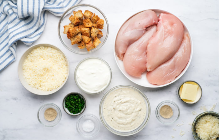 ingredients to make Baked Caesar Chicken