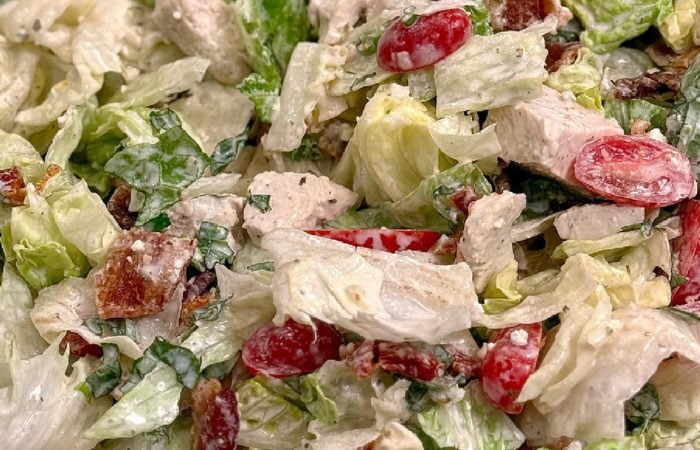 chicken salad with dressing