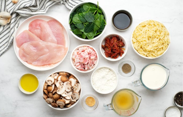 ingredients to make Marry Me Chicken Orzo