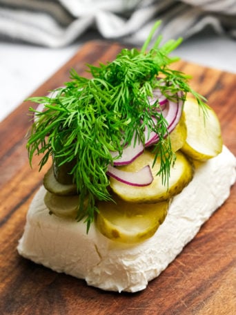 deconstructed Dill Pickle Cream Cheese