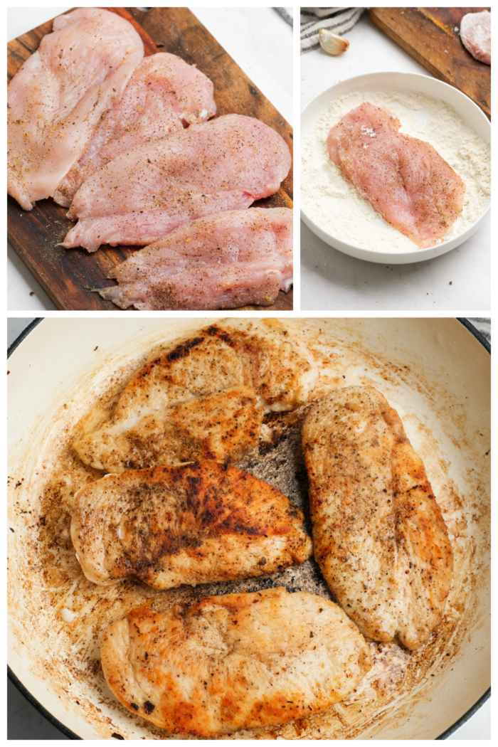 how to dredge chicken breasts