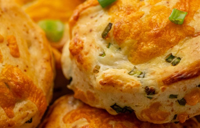 green onion in buttermilk biscuit