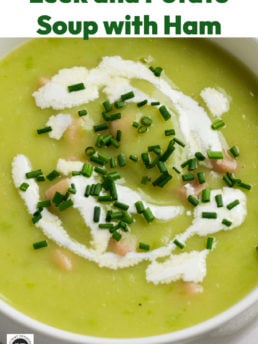 Leek and Potato Soup with Ham