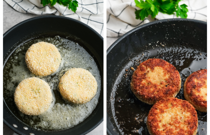 fying fish cakes