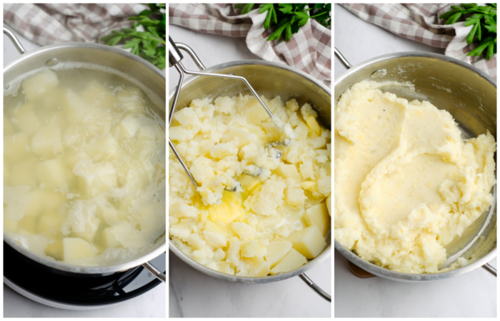 making mashed potatoes