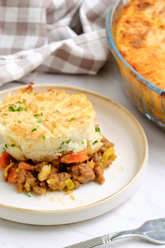 a serving of cottage pie