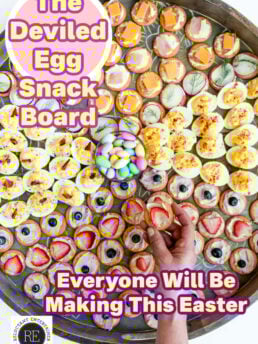 Deviled Egg Snack Board (Easy Easter Charcuterie Board Idea)