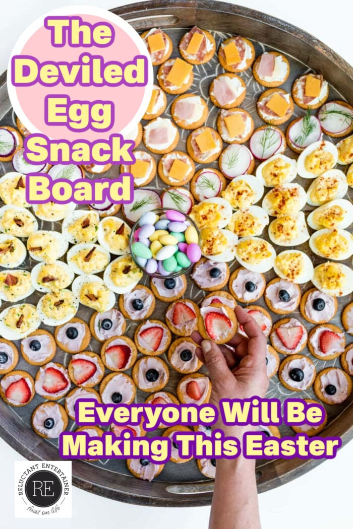 Deviled Egg Snack Board (Easy Easter Charcuterie Board Idea)