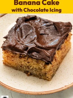 Banana Cake with Chocolate Frosting