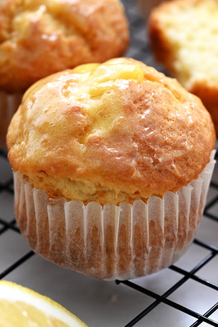 a lemon curd muffin