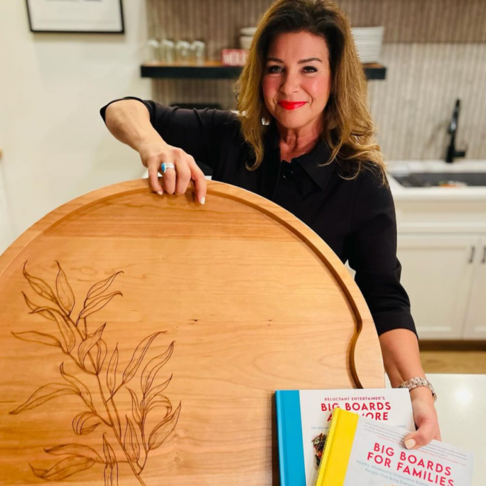 Sandy Coughlin big boards and cookbooks
