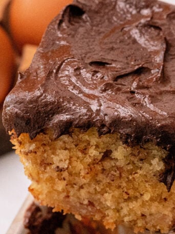 Banana Cake with Chocolate Icing
