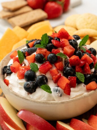 bowl of cream cheese dip