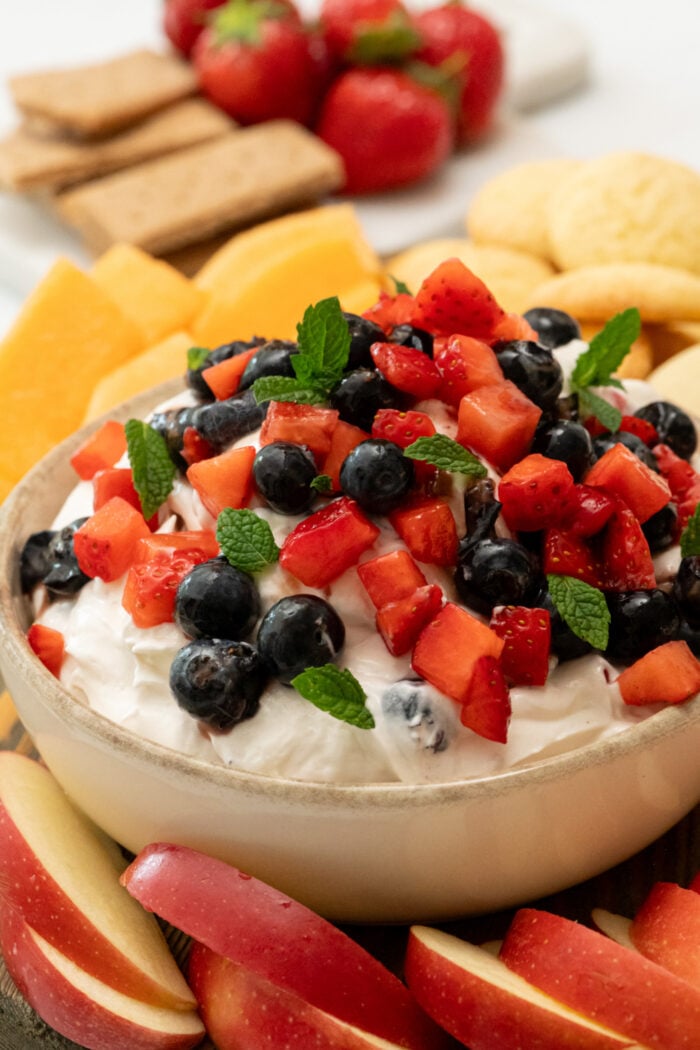 bowl of cream cheese dip