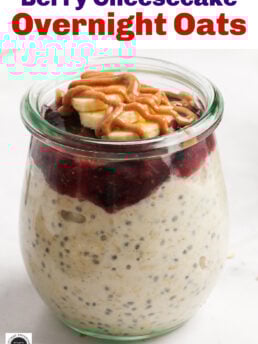 oats with chia seeds, blueberries, bananas and peanut butter