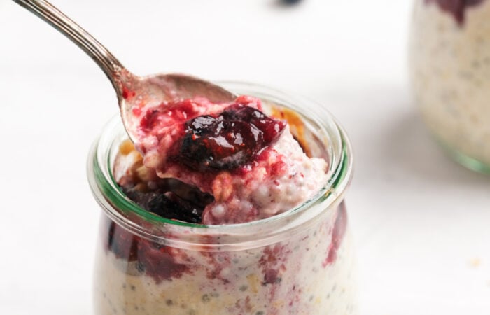oats and blueberries