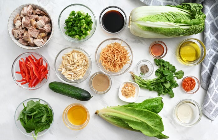 ingredients to make an Asian Crunch Salad