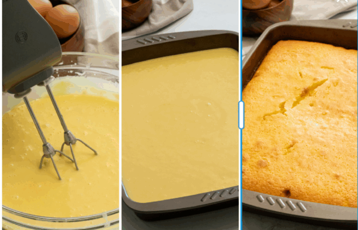 making batter for cake