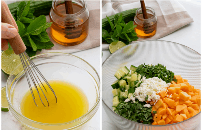 making a lime dressing