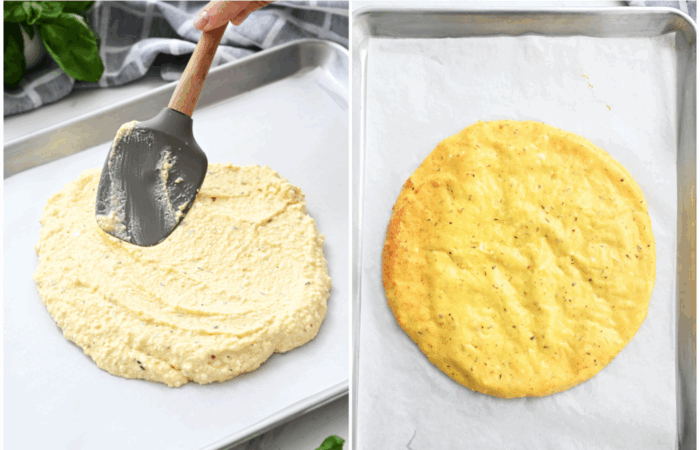spreading out Cottage Cheese dough