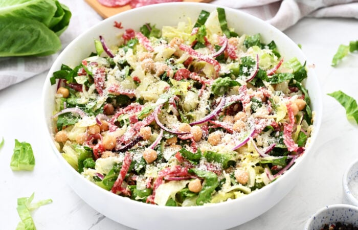 La Scala Salad with cheese on top