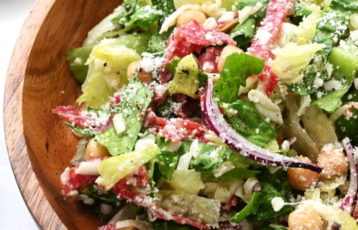 chickpea salami salad