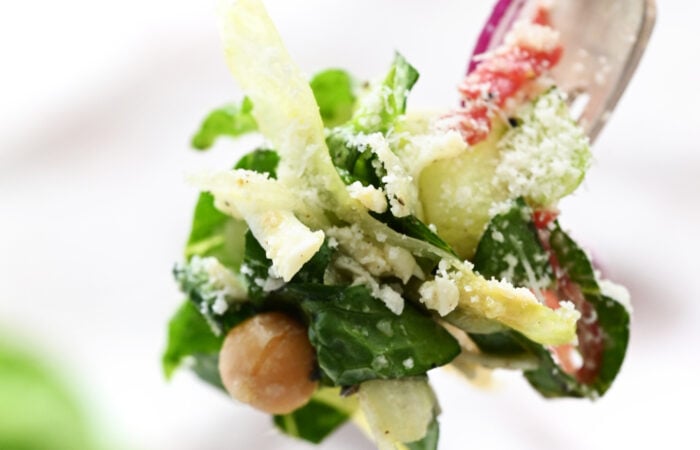 a bite of salad