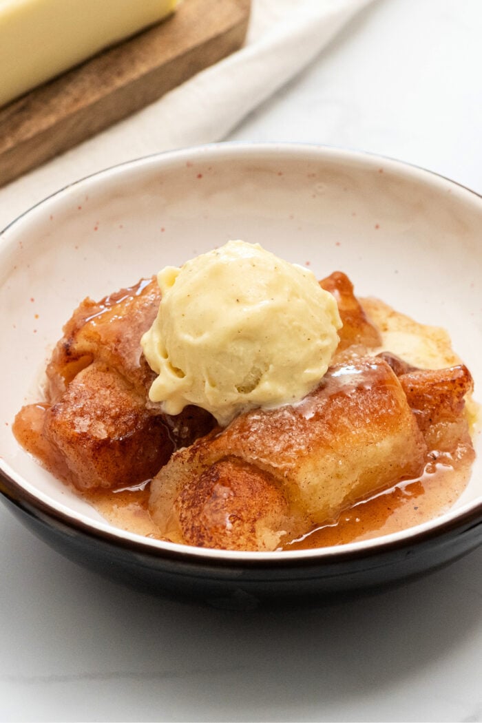a serving of sweet dumplings