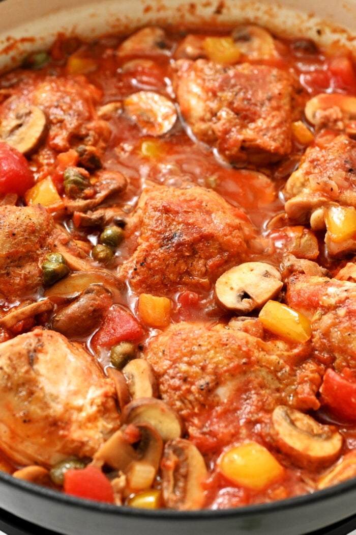 Chicken Cacciatore with mushrooms