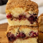 2 pieces of coffee cake
