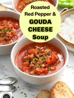 Roasted Red Pepper and Gouda Cheese Soup