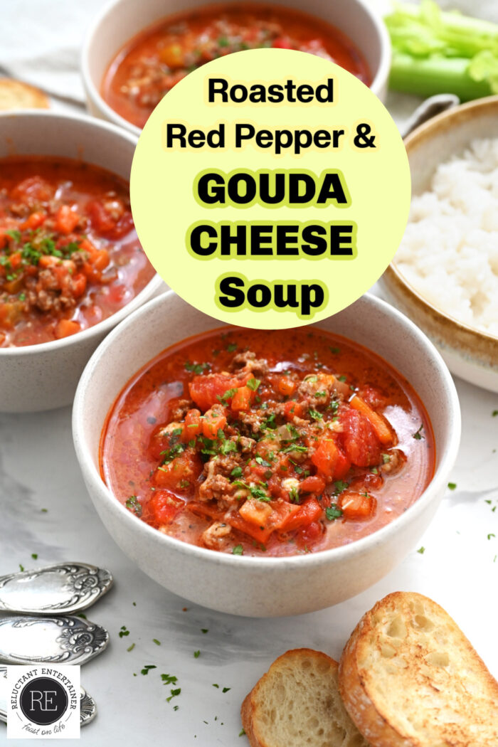 Roasted Red Pepper and Gouda Cheese Soup