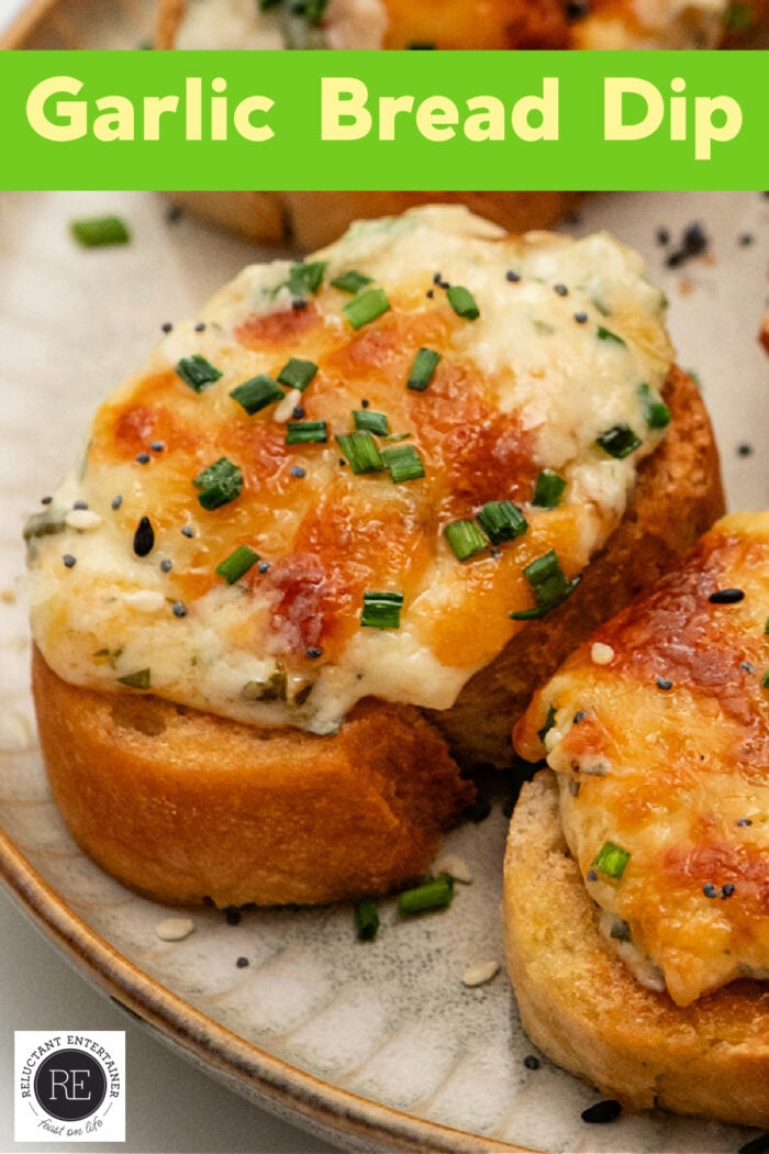 a cheesy Garlic Bread crostini