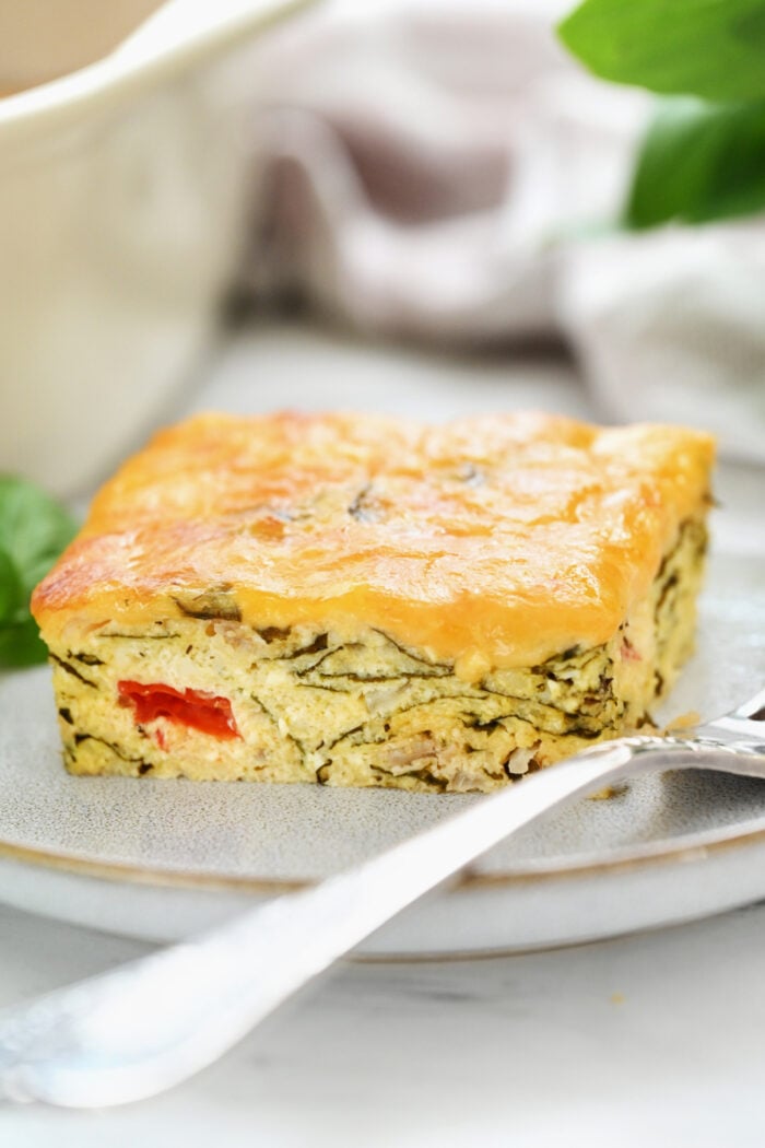 zucchini and egg and cottage cheese baked