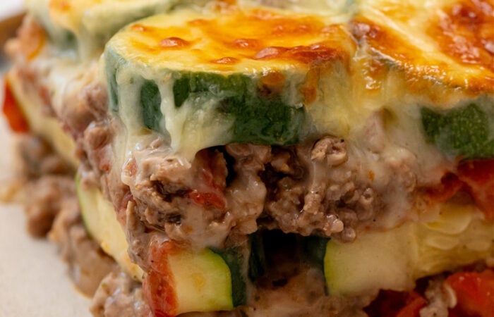 zucchini with cheese and beef