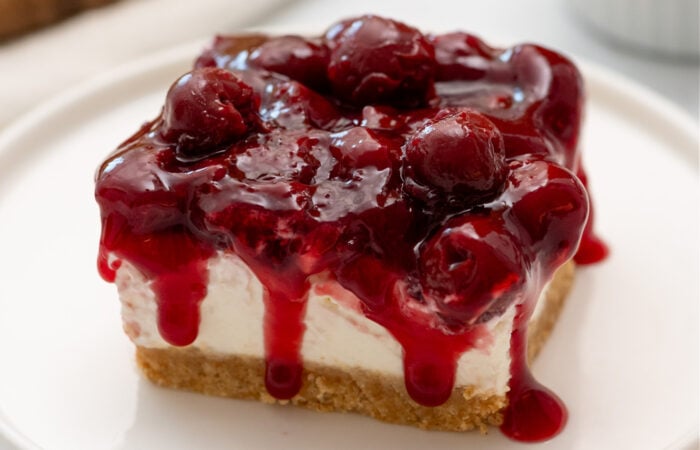 cherries on cheesecakes