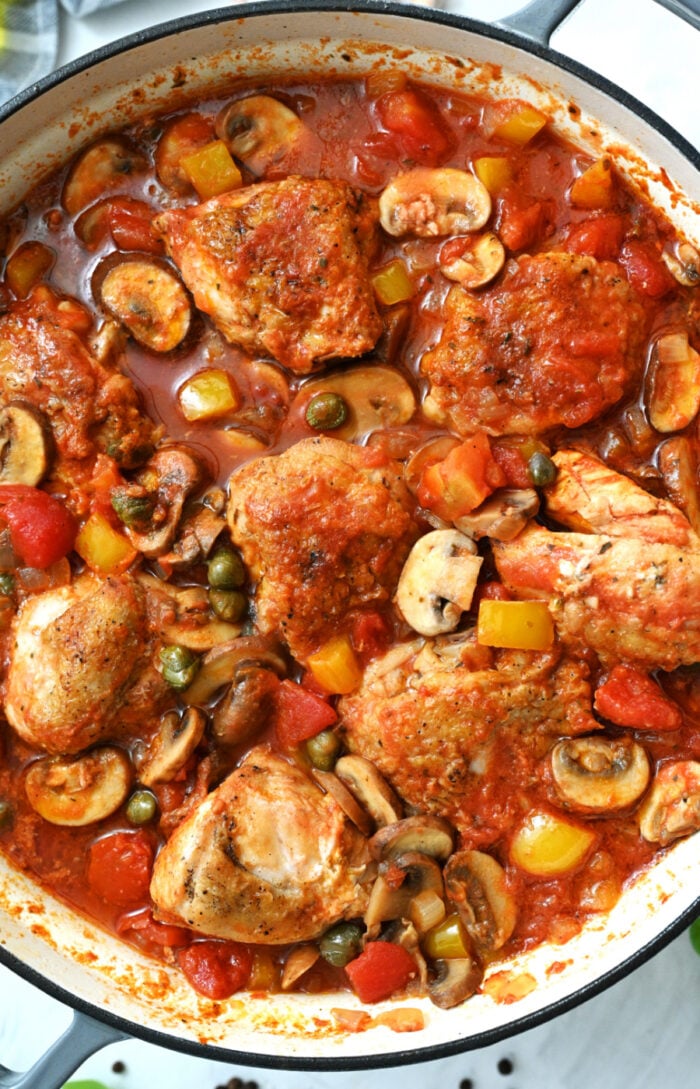 Dutch Oven Chicken Cacciatore
