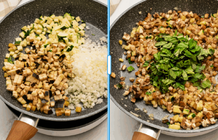 cooking zucchini and eggplant