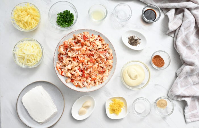 ingredients to make Cold Crab Dip
