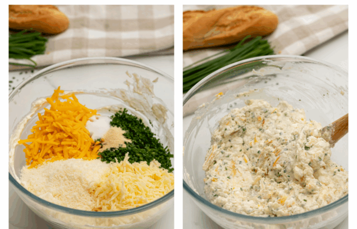 making a cheese dip