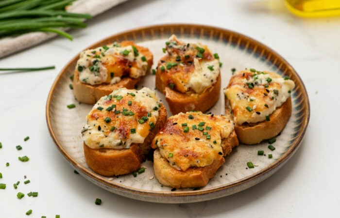 Garlic Bread Dip crostini