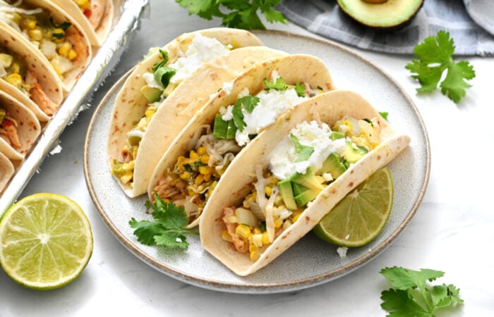 3 chicken tacos