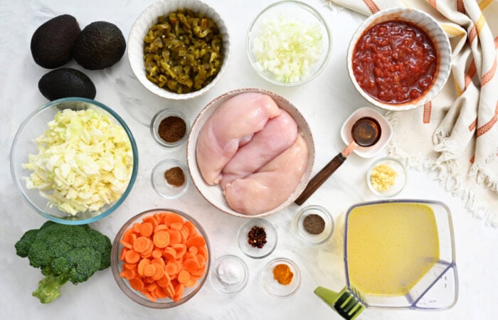 ingredients to make Southwest Chicken Soup Recipe