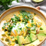 white chili with avocado