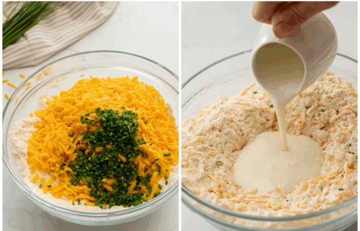 adding buttermilk to make scones