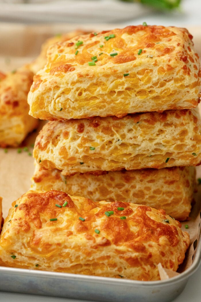 a stack of Buttermilk Cheese Scones
