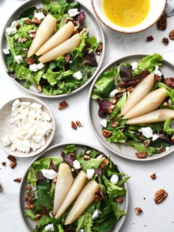Poached Pear Salads